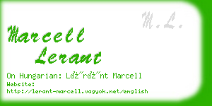 marcell lerant business card